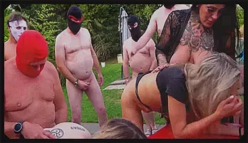 Garden Party Delights: Melina, Ashley, and Nora's Outdoor Adventure