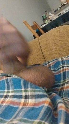 Stroking my big cock