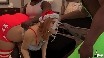 Sexy Pawg milf gets gang banged for Christmas