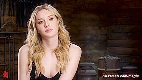 Bound In Metal Blond Whipped And Made Love With Dildo - Charlotte Sins And The Pope