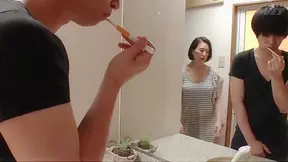 Luscious step-mother-in-law with big breasts tempts her step-son-in-law with a sensual