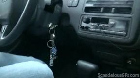 Naughty public teen whore sucks off dick