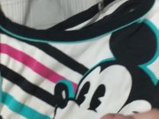 Found her Bra and covered it in cum