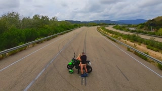 FPV Drone Pilot Record and Fuck a Onlyfans Pornstar on a motorbike