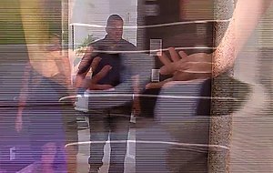 Latino with big dick got fucked by different women in the red orgy room