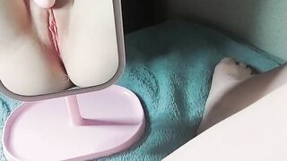 Cumming on the watch of my leaking vagina