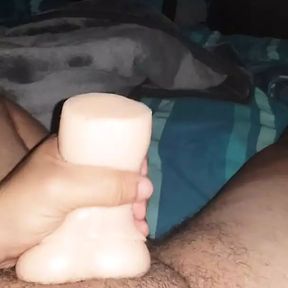 South african male solo testing out new pocket pussy