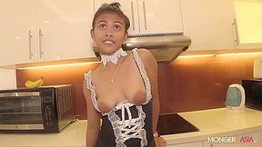 Teen 18+ Asian Maid Submits To Her Masters Massive Cock