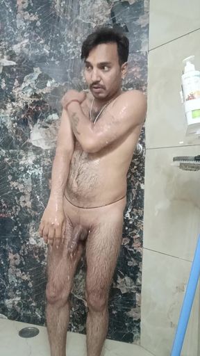 indian desi man sex and show shower shoe and masterbation