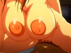 Big boobed anime beauty gets her pussy stuffed with cock