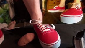 FULL WEIGHT COCK CRUSH IN RED VANS