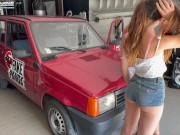 Threesome in the garage with my teen stepcousin and my step uncle Ada Paradiso&Christian Clay