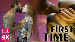 Deepthroating Tattooed Girl and Pierced Pussy Pleasure