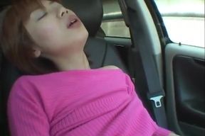 Super Hot Japanese teen 18+ Got Horny In Car