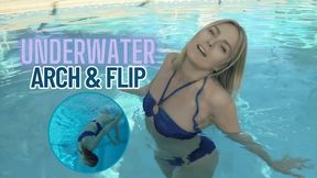 Vika's Pool Flips and Wet Hair Show – Underwater Tease & Arching Dives (HD 1080p MP4)