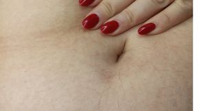 close-up belly button
