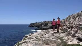 Two tattooed sluts get wild outdoors and drink golden showers