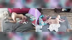 Hot amateur couple gets sensual massage and foreplay