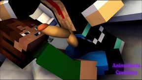 A Jiggly Beef whistle In Metro - Minecraft Homosexual Orgy