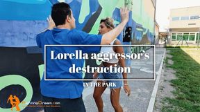 Lorella aggressor's destruction in the park