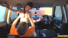 Hot redhead babe in stockings Zara DuRose seduces her driving teacher