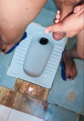 Desi Village Boy Cum Desi Bathroom