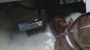 Evalynn driving in new knee high boots