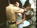 Beautiful brunette and a handsome, black guy she just met are having sex in the toilet