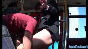 Raw Asian Ass&#x1F351; Gets Pounded in a Bus Gang Bang Frenzy