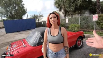 Tattooed Redhead Barters Rough Sex with Mechanic to Fix Her Vintage Car