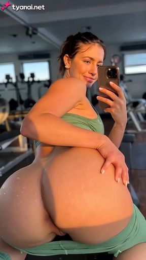 Female Onlyfans Model in Gym