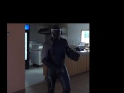 wetsuited guy at windows