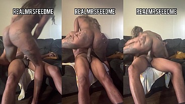 Bouncing on a big dick