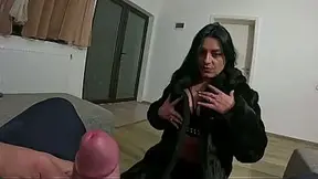 Slutty Mature Deepthroat & Cum Play on My Black Fur Coat