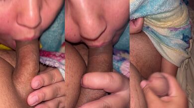 Latina takes every drop while deepthroating cumshots raw online
