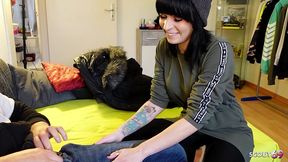 crazy german big tits slim teen maria saint pick up and talk to quick cheating creampie fuck by stranger at bus stop