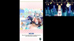Hefty-titted anime minx reveals off her boobs and squirts milk in a public locker room