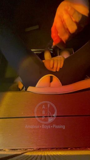 First Time Trying to Pee with a Butt Plug in His Ass, Jules Is 'helped' by His Flatmate Simon