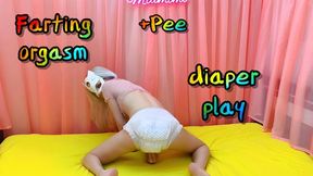 DIAPER: Mia's Mimi farting orgasm diaper play(1080p)