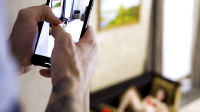 Mature Russian woman catches him with the phone after intimate moments