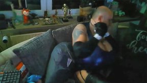 Self-tied bdsm anal torture with automatic giant pumped dildo cup z monster giant tits crossdresser fetish