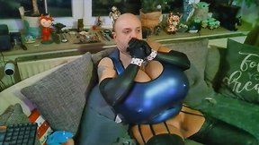 Self-tied bdsm anal torture with automatic giant pumped dildo cup z monster giant tits crossdresser fetish