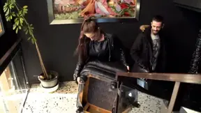 Tattooed couple's lustful pussy fucking ends with creamy facial