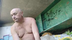 Pig Jerk off with Smelly Socks and Mud Under a Highway Bridge