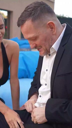 At the Pool It Is Easy to Seduce to Fuck, Threesome