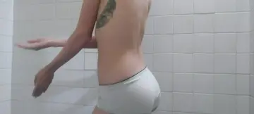 Wetting my panties in the shower hairy pussy