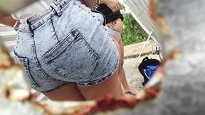 Engraved in thong through the dressing room hole