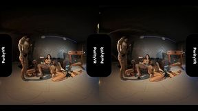 Two Milfs Bang a  18Teen with Strap On