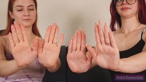 Sexy Girls Hand Comparison - 4K MP4