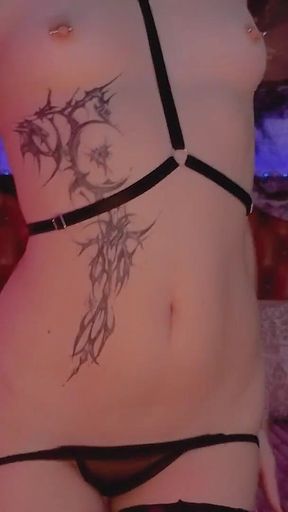 Naked Witch Bent Over Touching Herself